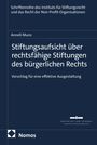 Titel: "Stiftungsaufsicht über rechtsfähige Stiftungen des bürgerlichen Rechts". Autor: Anneli Munz. Nomos-Logo unten.