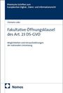 Titel: "Fakultative Öffnungsklausel des Art. 23 DS-GVO". Autor: Clemens Loke. Verlag: Nomos. Schlichtes Design mit Blau.