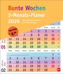 : Bunte Wochen 3-Monatsplaner 2026, KAL