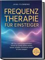 "Mit Ton, Licht & Magnetfeldern Stress senken." Dunkler Hintergrund, wellenförmige Lichtlinien, Buchcover.