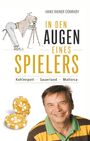„Hans Rainer Conrady: In den Augen eines Spielers. Kohlenpott – Sauerland – Mallorca.“ Illustration: Mann mit Fernglas und lächelnder Mann darunter.