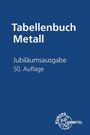 "Tabellenbuch Metall, Jubiläumsausgabe, 50. Auflage." Blaues Cover mit weißem Text und einem Logo unten rechts.