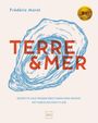 "Frédéric Morel. TERRE & MER. Rezepte aus meiner bretonischen Heimat mit kreolischem Flair. Illustration einer Auster."