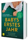 Text: "Babys erstes Jahr", Autoren: Vivian Weigert, Dr. med. Frank Paky. Ein Baby auf einem grünen Hintergrund.