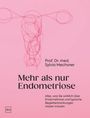 Prof. Dr. med. Sylvia Mechsner, "Mehr als nur Endometriose". Illustration der Gebärmutter mit rosa Linien auf rosa Hintergrund.