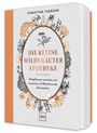 Buchtitel: "DIE KLEINE WILDKRÄUTER APOTHEKE". Illustration mit Blumen in einem ovalen Rahmen, orange und schwarz.