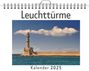 Olivia Hoffmann: Leuchttürme - (Wandkalender 2025, Kalender DIN A4 quer, Monatskalender im Querformat mit Kalendarium, das perfekte Geschenk), KAL