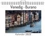 Julia Braun: Venedig - Burano - (Wandkalender 2025, Kalender DIN A4 quer, Monatskalender im Querformat mit Kalendarium, das perfekte Geschenk), KAL