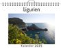 Alice Meier: Ligurien - (Wandkalender 2025, Kalender DIN A4 quer, Monatskalender im Querformat mit Kalendarium, das perfekte Geschenk), KAL