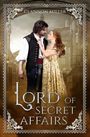 Text: "CLANNON MILLER", "LORD OF SECRET AFFAIRS". Ein Mann und eine Frau in historischer Kleidung stehen eng umarmt.