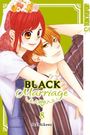 Text: "BLACK Marriage 8 Saki Aikawa." Tokyopop-Logo rechts. Illustration: Ein Paar umarmt sich lächelnd.