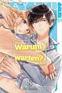 „Warum warten?“, 8, Aki Kusaka. Illustration zeigt einen jungen Mann und eine junge Frau in enger Umarmung.