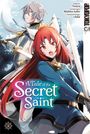 „A Tale of the Secret Saint“: Zwei Figuren in Rüstung, eine mit roten Haaren, in dynamischer Pose; Manga-Stil.