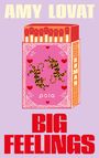 AMY LOVAT; ROMAN; BIG FEELINGS in roten Buchstaben. Illustration: Streichholzschachtel, zwei Tiger, rosa Hintergrund.