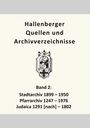 Georg Glade: Hallenberger Quellen und Archivverzeichnisse, Bd. 2, Buch