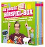"Die große Hörspiel-Box. Das check ich für euch! Demokratie, Digital, Umwelt, Gesundheit, Haustiere, Gefühl. Checker Tobi."