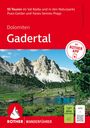 "55 Touren im Val Badia und Naturparks. Dolomiten Gadertal" und "Mit ROTHER APP". Malerische Berglandschaft.