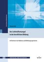 „Der Lehrkräftemangel in der beruflichen Bildung“, „im Kontext von Habitus und Bildungsaspiration“. Blaues grafisches Design.