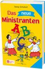 „Das neue Ministranten-ABC“. Zwei Ministranten malen bunte Buchstaben auf eine Wand.