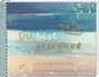 Text: "DU bist gesegnet, Kreativalbum ZUR KONFIRMATION". Illustration von Papierboot und goldenen Spritzern auf Wasserfarben.