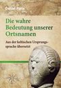 „Daniel Paris. Die wahre Bedeutung unserer Ortsnamen. Aus der keltischen Ursprungssprache übersetzt.“ zeigt eine antike Skulptur eines Kopfes.