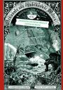 "ZWANZIGTAUSEND MEILEN UNTER'M MEER" in grüner Schrift. Illustration eines Schiffs auf stürmischer See mit exotischer Küste.