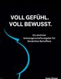 "VOLL GEFÜHL. VOLL BEWUSST. Ein ehrlicher Schwangerschaftsratgeber für Borderline-Betroffene." Blauer Umriss einer Schwangeren.
