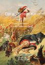 "Der gestiefelte Kater oder vom Enterbtsein und der Selbstwerdung. Ein Schauspiel für Jung und Alt." Illustration: Ein schlafender Kater in Stiefeln, umgeben von Wiesen und Hasen in Blumen.