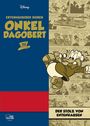 "ENTENHAUSENER IKONEN ONKEL DAGOBERT" steht in großer Schrift. Daneben ist Onkel Dagobert gezeichnet mit Comics im Hintergrund.