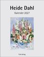 „Heide Dahl Kalender 2027“ und „Fink Verlag“. Illustration eines Blumenstraußes in einer Vase.