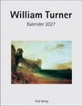 "William Turner Kalender 2027", darunter eine Landschaft mit Felsen und Meer. "Fink Verlag" am unteren Rand.