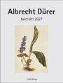 Albrecht Dürer Kalender 2027, Fink Verlag. Illustration von Pflanzen mit grünen Blättern und lila Blüten.