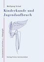 Text oben: "Wolfgang Schad". Titel in der Mitte: "Kinderkunde und Jugendaufbruch". Verlag unten: "Verlag Freies Geistesleben". Links vertikaler Text: "Gesammelte Schriften 3 – Pädagogik". In der Mitte ist eine abstrakte, blaue Illustration eines stilisierten Engels. Hintergrund hellblau.