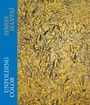 Text links: "SIMON HANTAÏ", "UNFOLDING COLOR". Abstrakte, gelb-dominierte Muster mit schwarzen Akzenten.