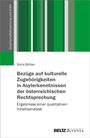Doris Böhler: Bezüge auf kulturelle Zugehörigkeiten in Asylerkenntnissen der österreichischen Rechtsprechung, Buch