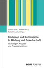 Juliana Gras, Andreas Hinz, Robert Kruschel (Hrsg.), Inklusion und Demokratie in Bildung und Gesellschaft. Bunte vertikale Streifen.