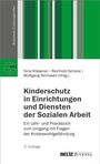 „Kinderschutz in Einrichtungen und Diensten der Sozialen Arbeit“ von Nina Kläsener und anderen. Grüne, gestreifte Grafik links.