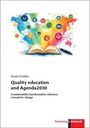 Sunet Grobler, "Quality education and Agenda2030". Offenes Buch, bunte Symbole und Farben strahlen heraus.