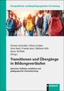 "Transitionen und Übergänge in Bildungsverläufen" von Herausgebern. Schüler mit Rucksäcken im Flur. Klinkhardt Logo.