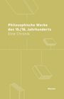 : Philosophische Werke des 15./16. Jahrhunderts, Buch