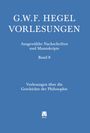 "G.W.F. Hegel Vorlesungen. Ausgewählte Nachschriften und Manuskripte, Band 8. Vorlesungen über die Geschichte der Philosophie." Unten ist ein Logo.
