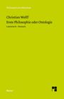 Christian Wolff: Erste Philosophie oder Ontologie, Buch