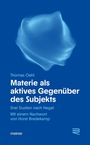 "Materie als aktives Gegenüber des Subjekts" von Thomas Oehl. Blaues Cover mit einem abstrakten, punktebasierten Muster.