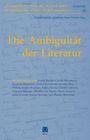 Zeitschrift für Ästhetik: Sonderheft 28. Titel: Die Ambiguität der Literatur, blaues Cover mit handschriftlichem Hintergrund.