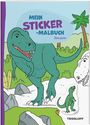: Mein Sticker-Malbuch. Dinosaurier, Buch