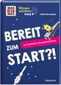 "BEREIT ZUM START?! So funktioniert Raumfahrttechnik" steht auf einem blauen Buchcover mit Rakete und Satellitenillustration.