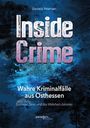 „Inside Crime“ ist ein Buch von Daniela Petersen über wahre Kriminalfälle in Osthessen. Hintergrund in Blau mit Fingerabdruck.