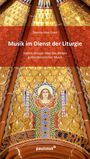 "Musik im Dienst der Liturgie" von Dennis-Jens Ernst. Bild: Kirchenfenster-Mosaik mit Engelmotiven. Logo unten: "paulinus".