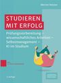 "STUDIEREN MIT ERFOLG" in Weiß auf rotem Hintergrund. Illustration einer bunten Krone. Nome "Werner Heister".