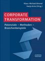 "Corporate Transformation: Potenziale – Methoden – Branchenbeispiele" in Blau-Rot. Titelgestaltung mit blauem Pfeilmotiv.
